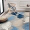 World Rug Gallery Floral Leaves Indoor/Outdoor Area Rug 5'x7' Blue Area Rug 5551BLUE5X7 - alternate 6